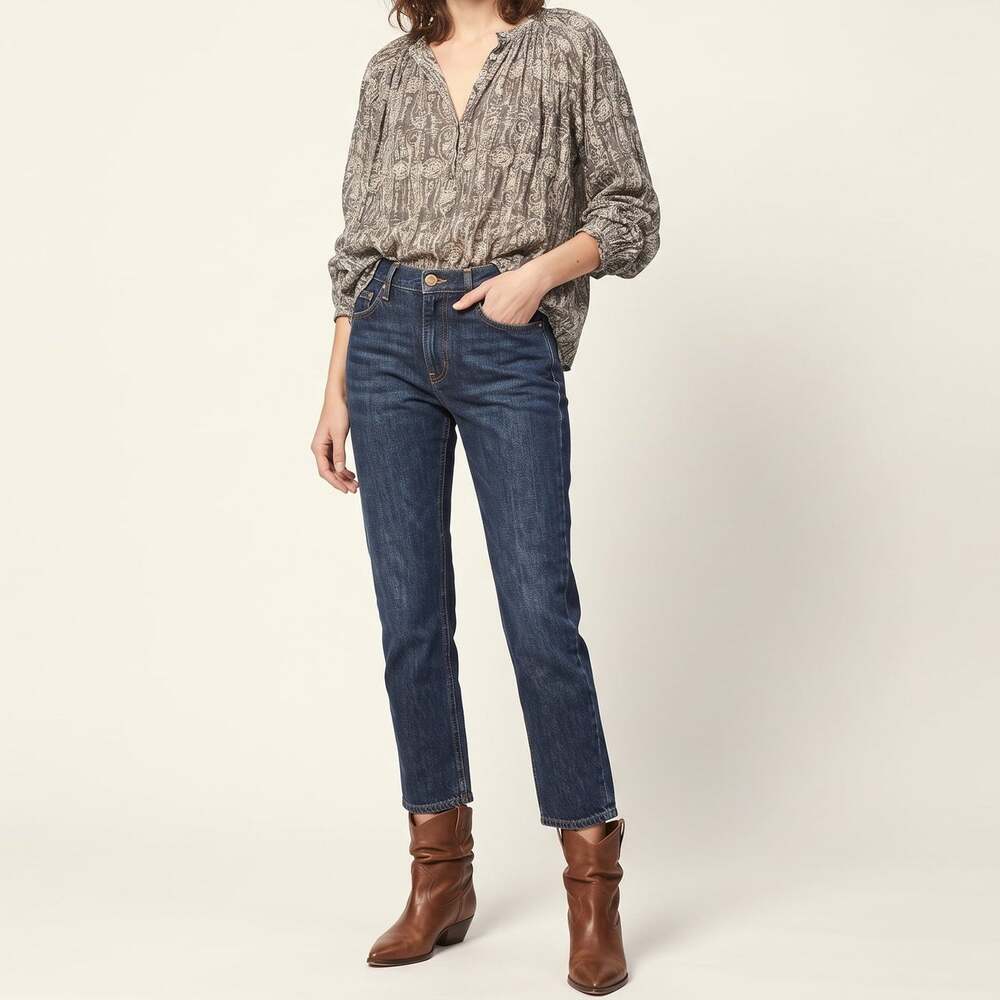 ISABEL MARANT Etoile Women's Crop leg Denim Jeans Size 38 fits 32w